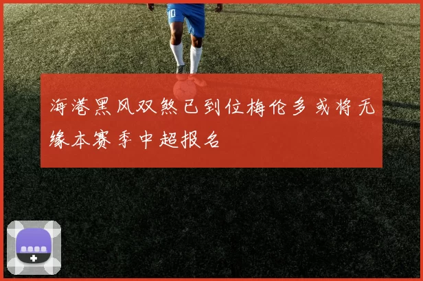 海港黑风双煞已到位梅伦多或将无缘本赛季中超报名